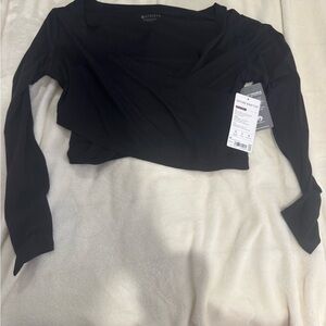 Athleta Black Long Sleeve Blouse